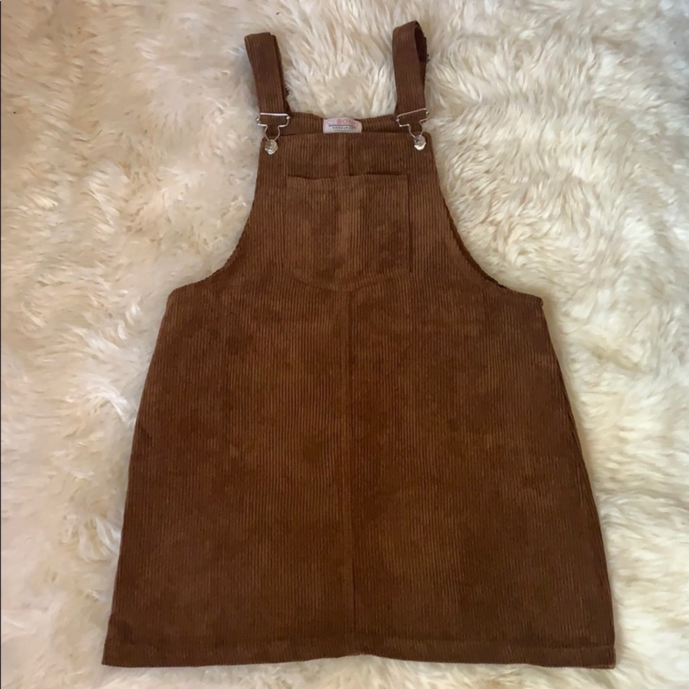 Corduroy Skirt Overalls